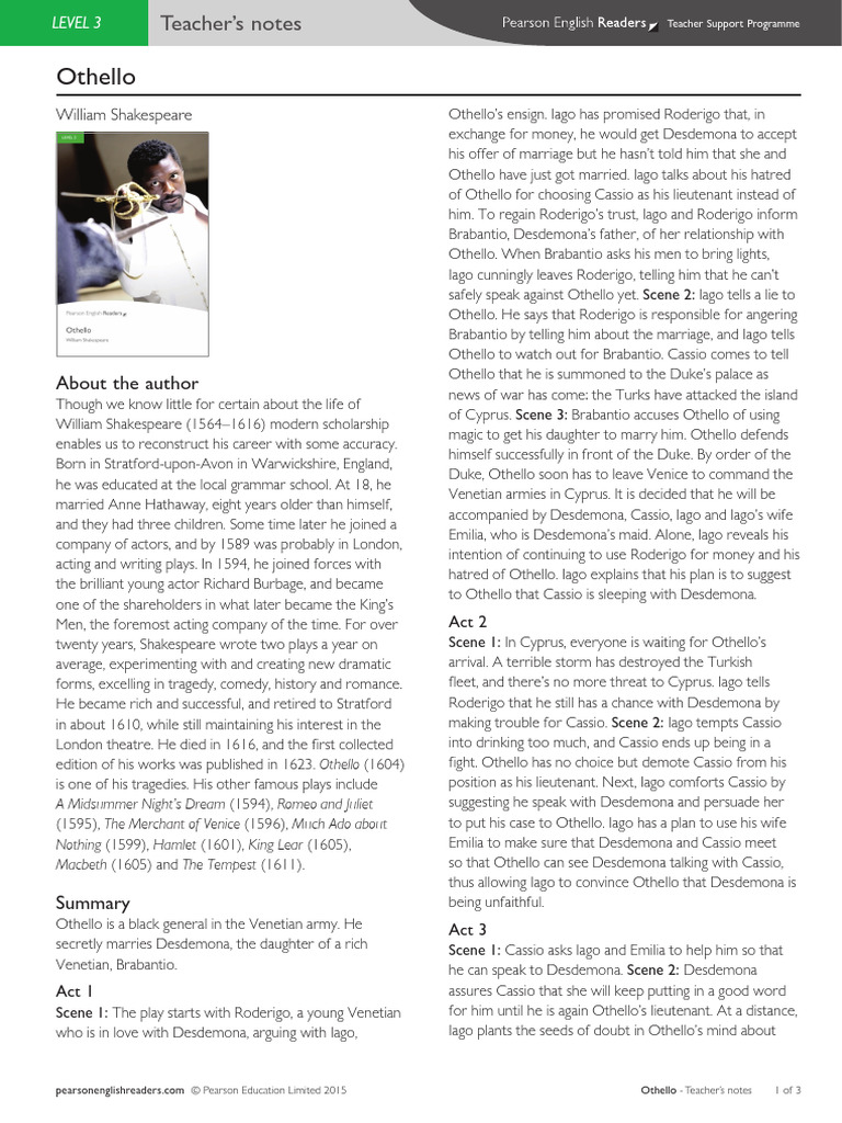 HOME - AMAZING READERS - PDF - Resources Othello | PDF | Othello | Iago