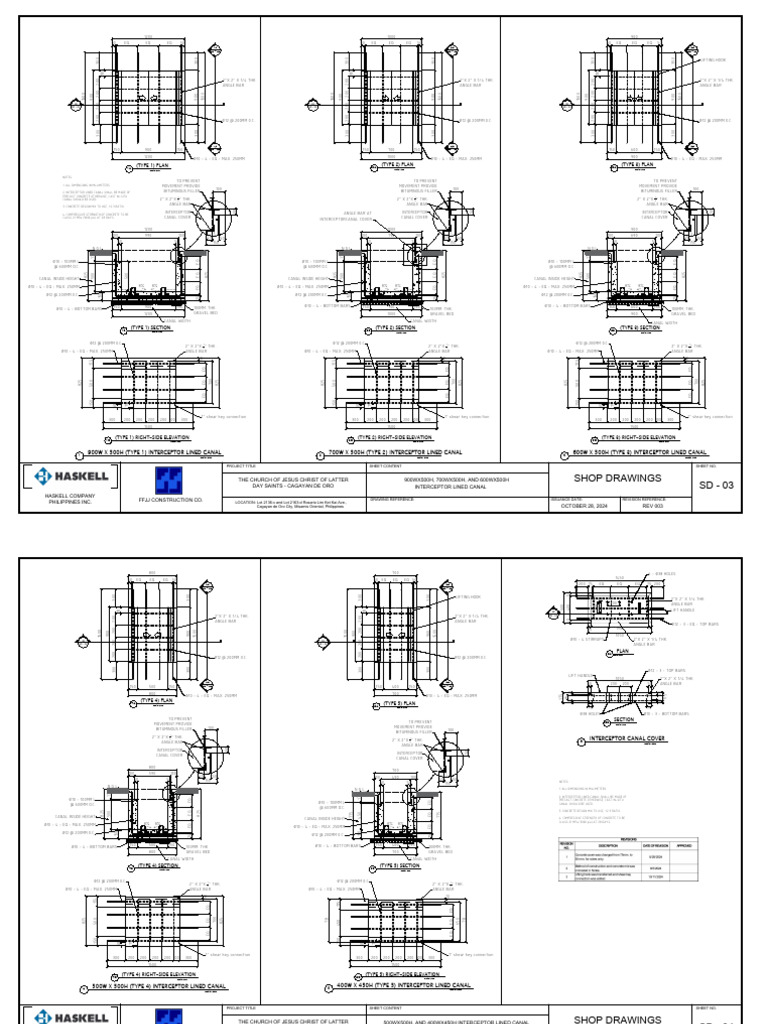 Rev_03 Interceptor Lined Canal | PDF | Concrete | Mechanical Engineering