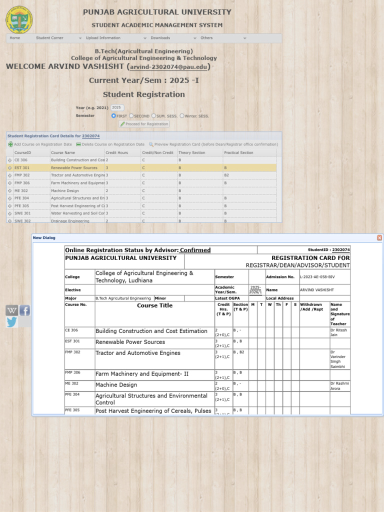 PAU Online Registration Process System | PDF | Agriculture | Agronomy