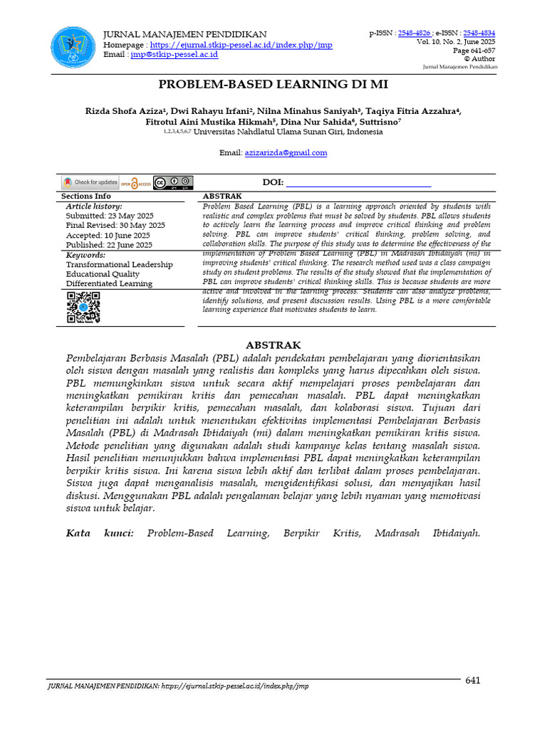 PBL Di MI | PDF