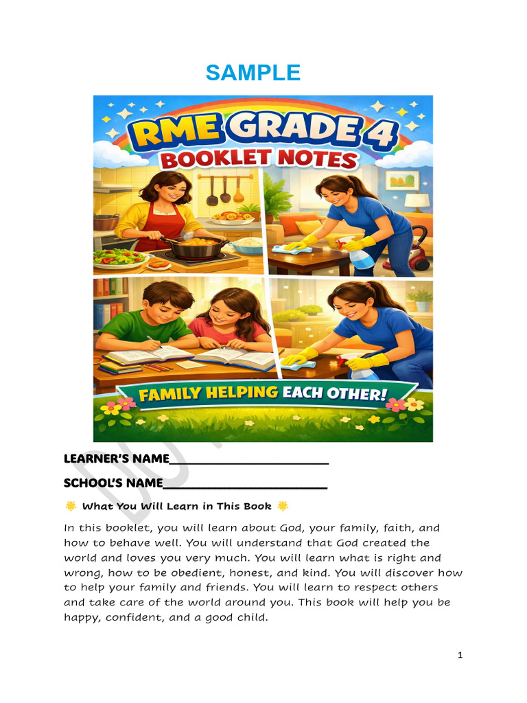 Note Samples RME Grade 4-9 | PDF