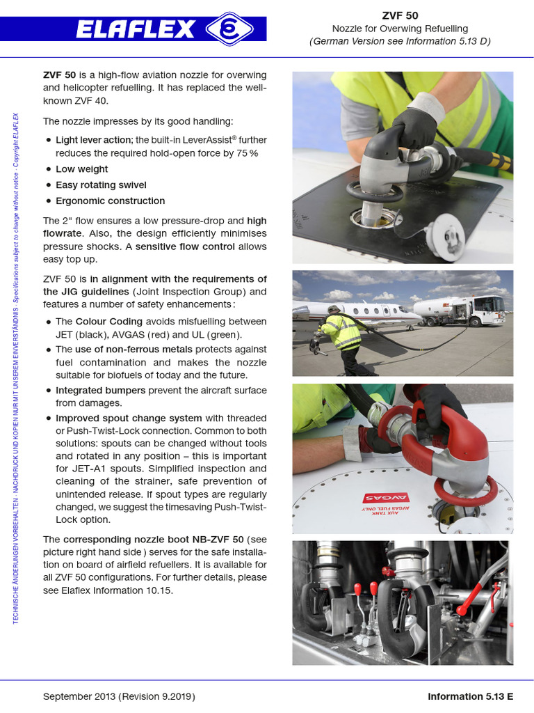 ZVF 50 Aviation Nozzle Brochure | PDF | Mechanical Engineering