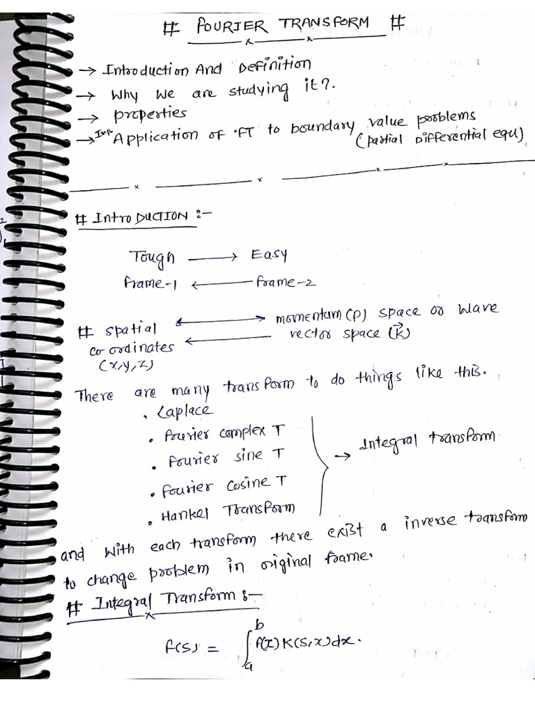 Fourier Transform Notes | PDF