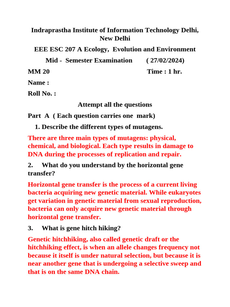 Mid Sem EEE Rubrics | PDF | Photosynthesis | Gene