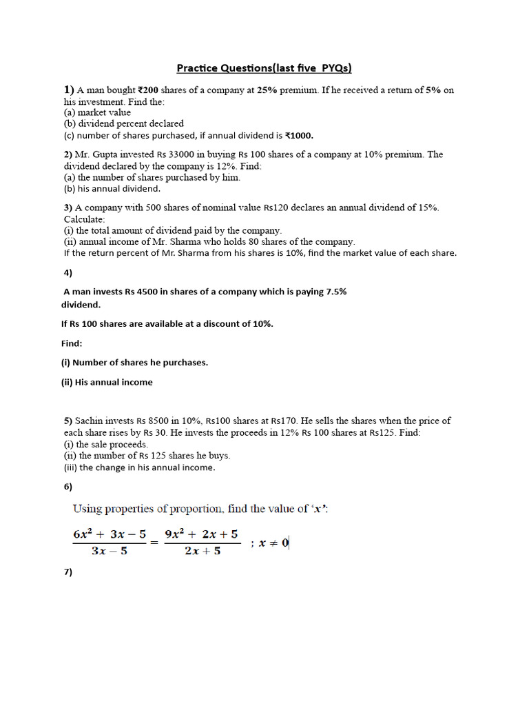 Practice Questions | PDF