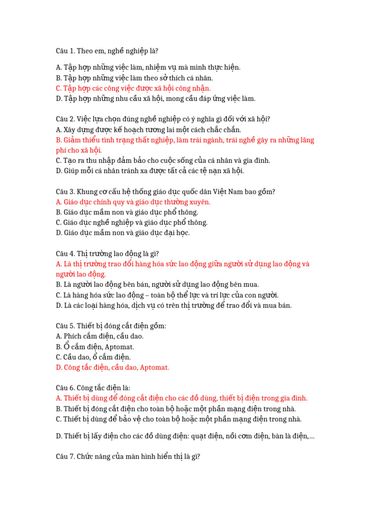 De On Tap Trac Nghiem | PDF