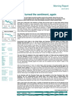 Spain Turned The Sentiment, Again: Morning Report