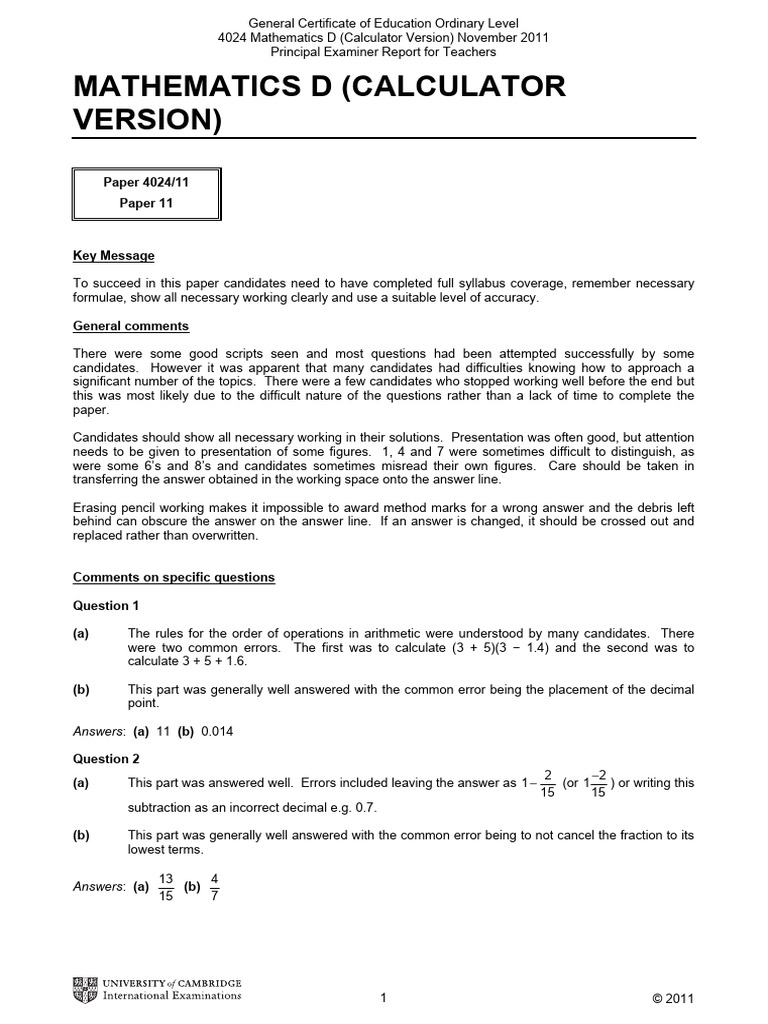 4024_w11_er | PDF | Numbers | Significant Figures