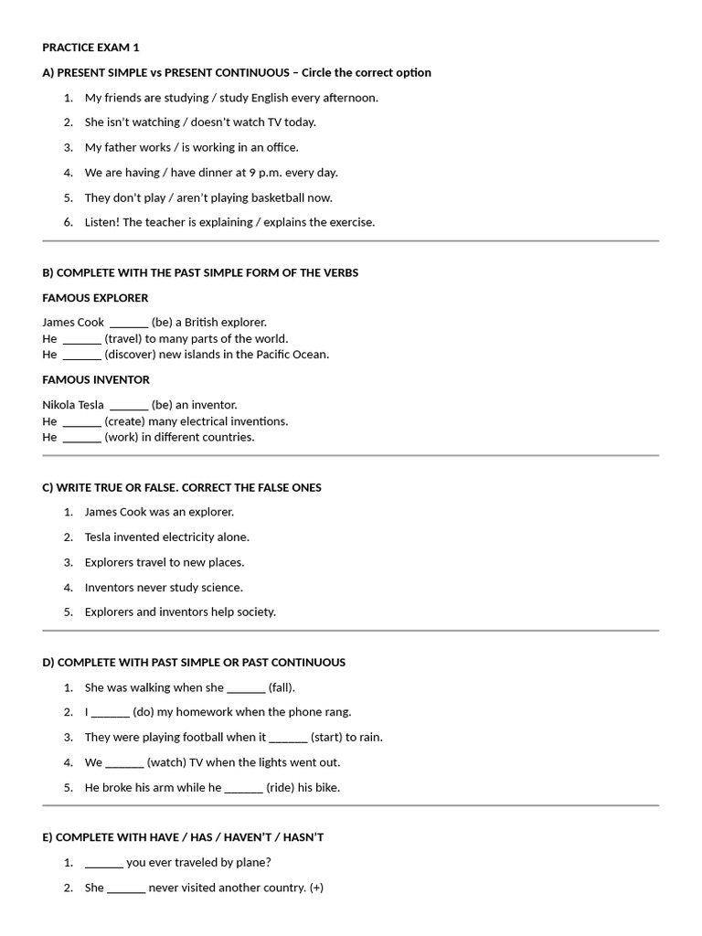 Practice Exam 1 | PDF