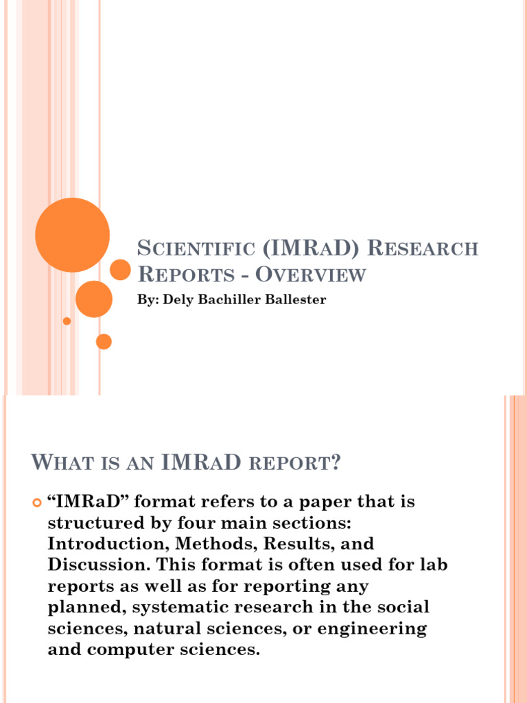 Scientific (IMRaD) Research Reports - Overview | PDF | Science ...