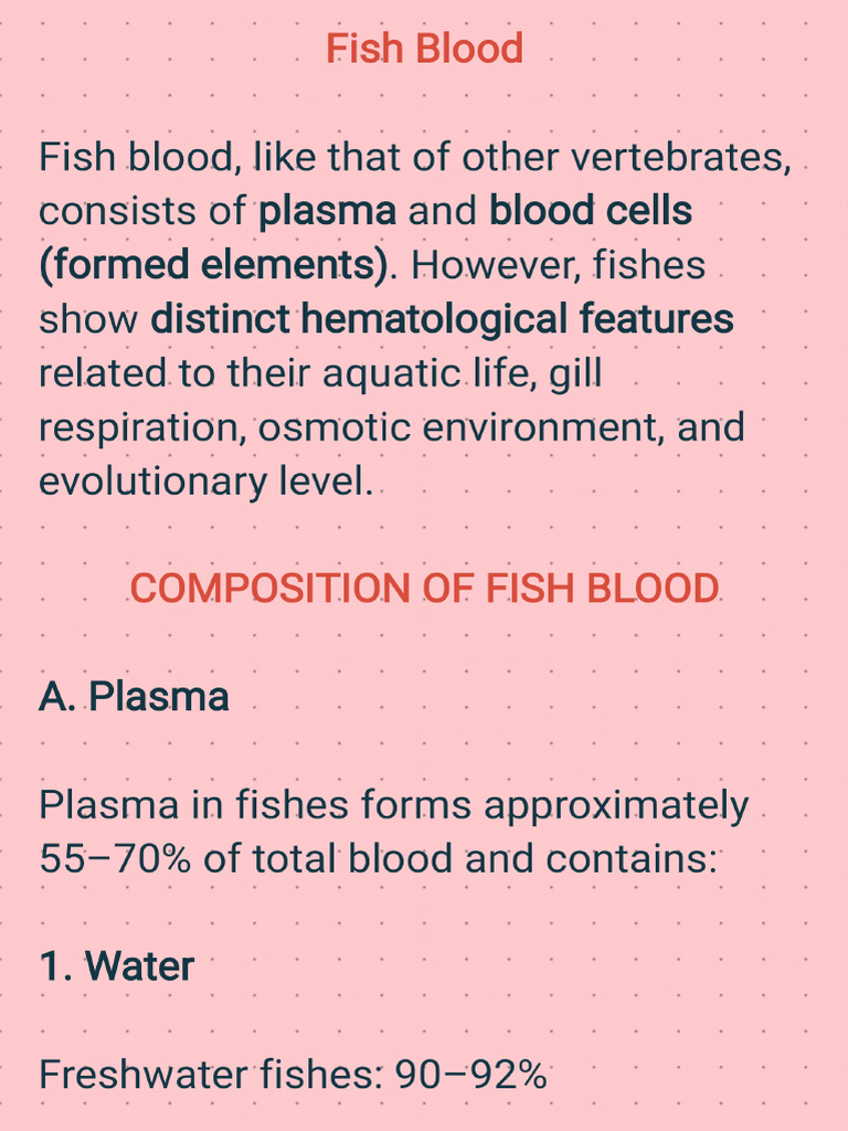 Fish Blood | PDF