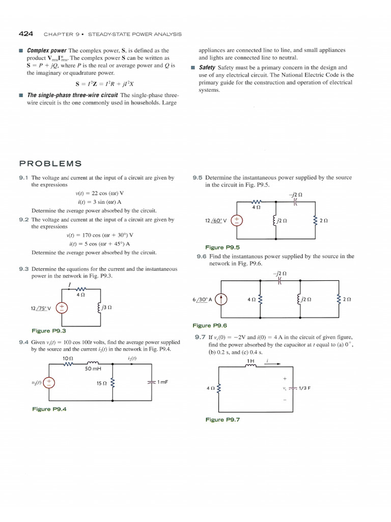 (EE201) Problems CH9 | PDF