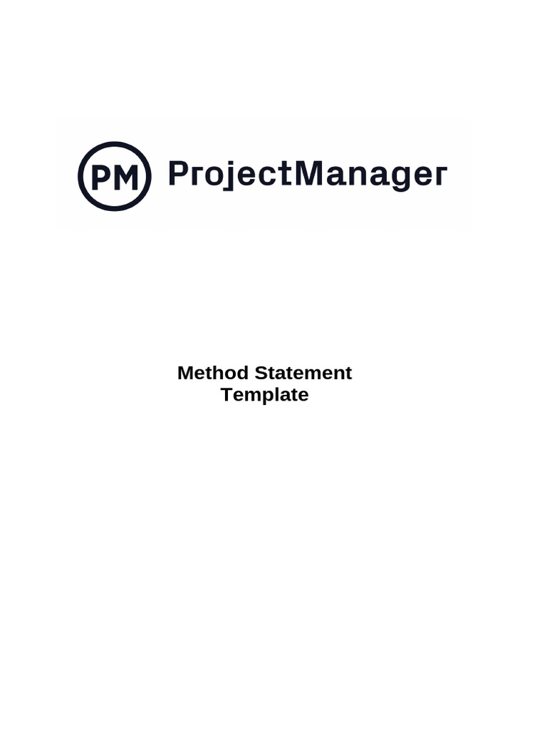 Method Statement Template WLNK-FD | PDF | Safety | Emergency