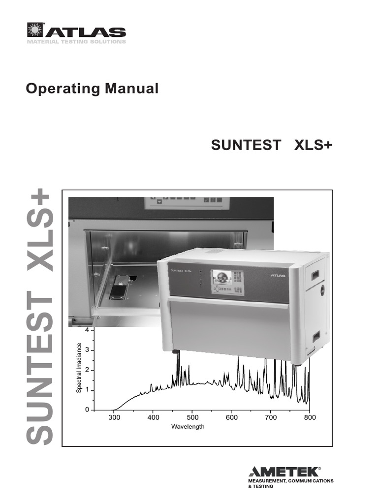 Operator Manual Suntest Xls Plus | PDF