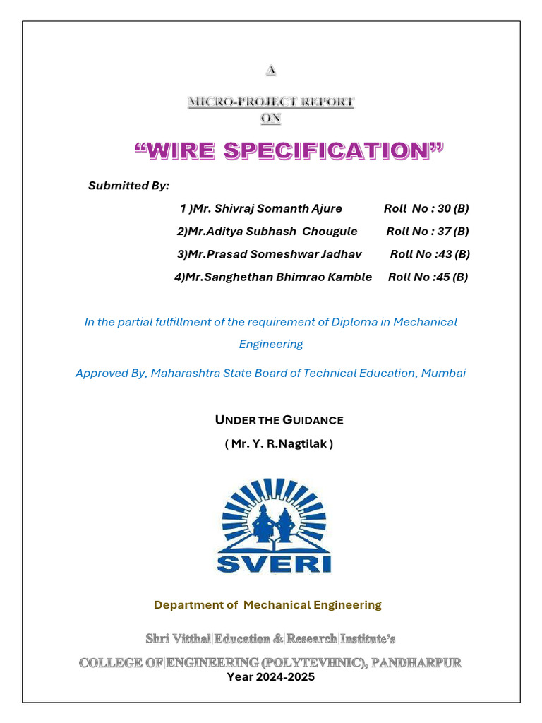 Wire Specification | PDF | Transformer | Insulator (Electricity)