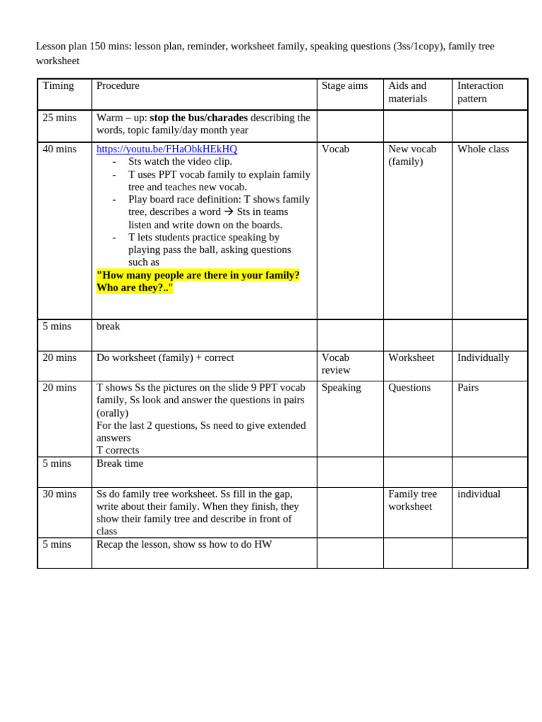 Lesson Plan | PDF
