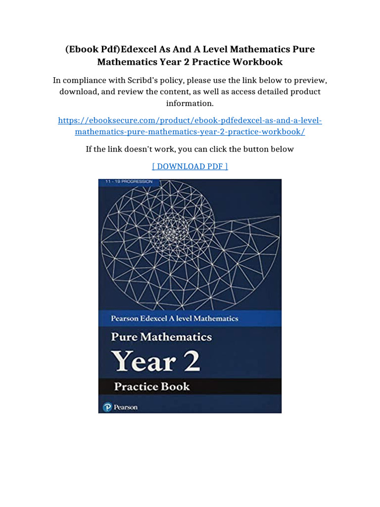 (Ebook PDF) Edexcel AS and A Level Mathematics Pure Mathematics Year 2 ...