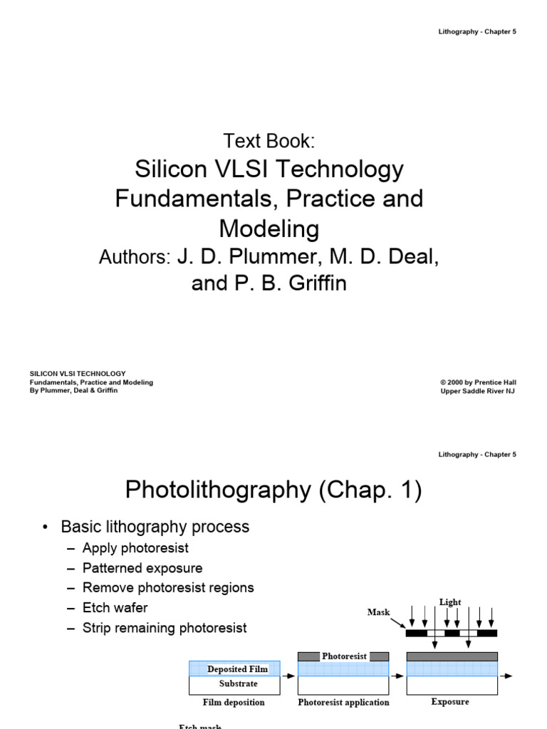 Silicon VLSI Technology Fundamentals Pra | PDF | Photolithography | Optics