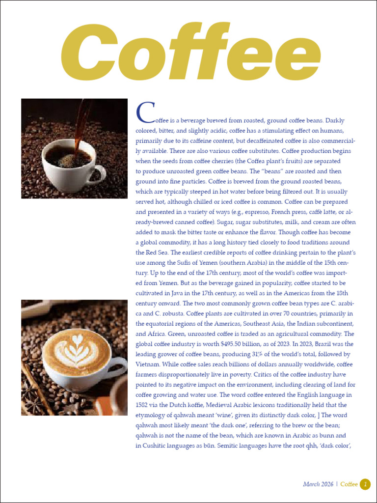 Newsletter | PDF | Coffee | Drink