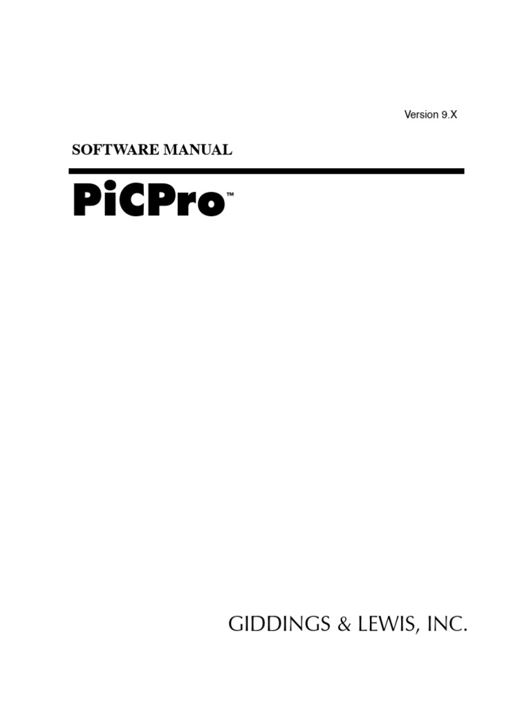 9.x PicPro SoftwareManual | PDF | Floppy Disk | Programming