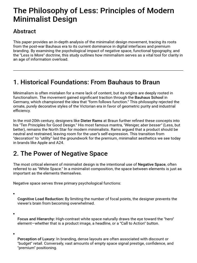 Principles of Modern Minimalist Design (2) | PDF | Minimalism | Typography