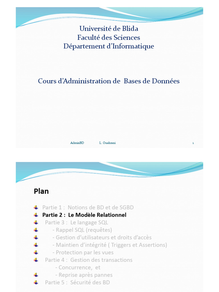 Partie 2 - Le Modele Relationnel | PDF