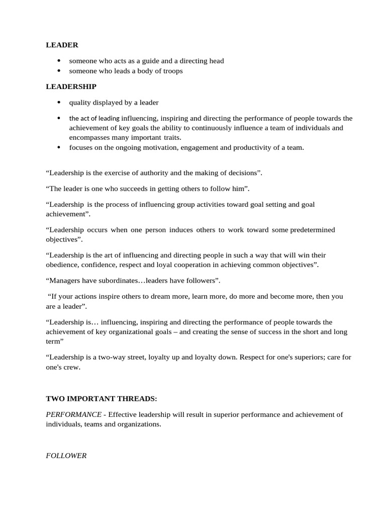 Leadership | PDF | Leadership | Mentorship