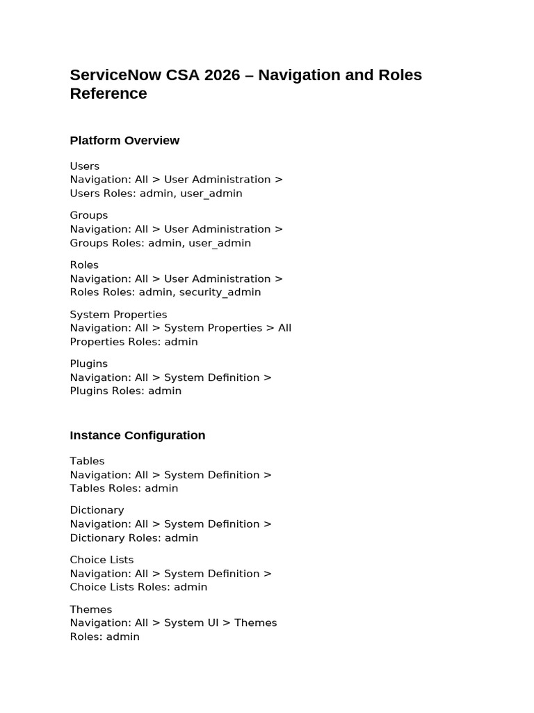 CSA 2026 Navigation and Roles | PDF | Data Management | Software ...