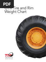OTR Rim and Wheel Weight Chart | PDF | Tire | Machines