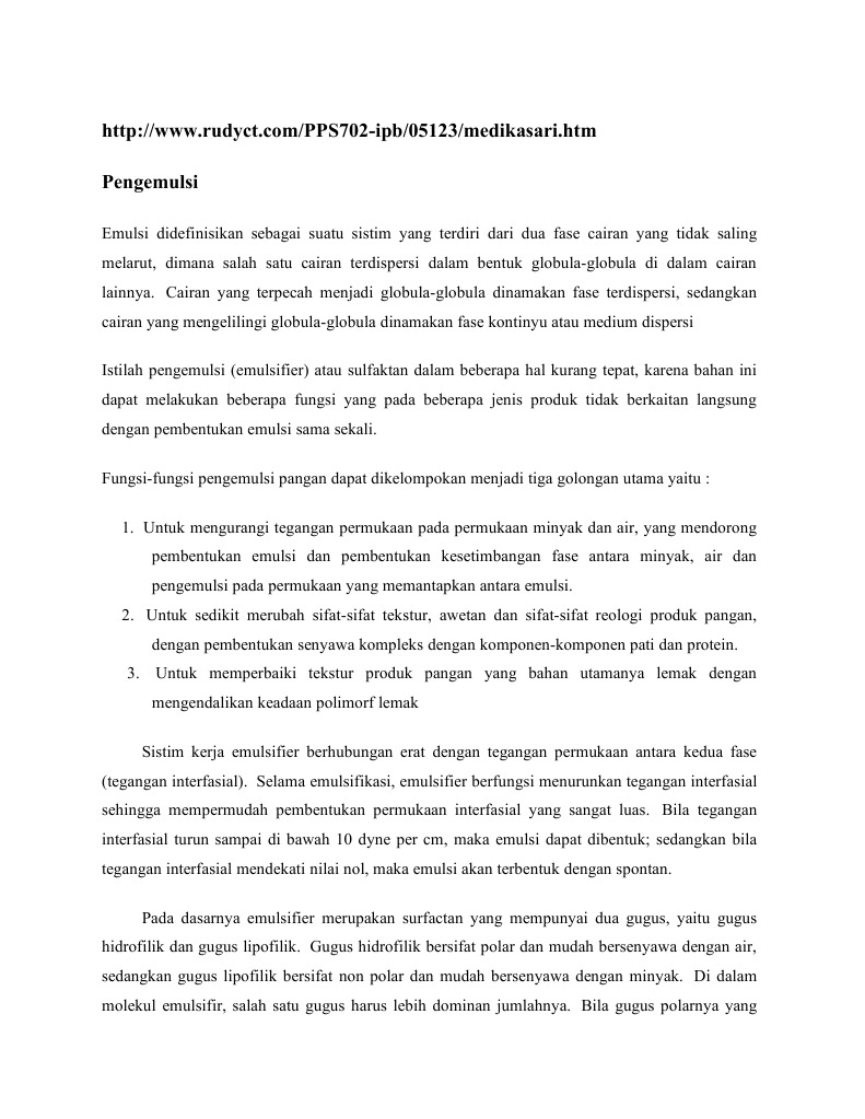 Fungsi Emulsifier Fungsi Emulsifier