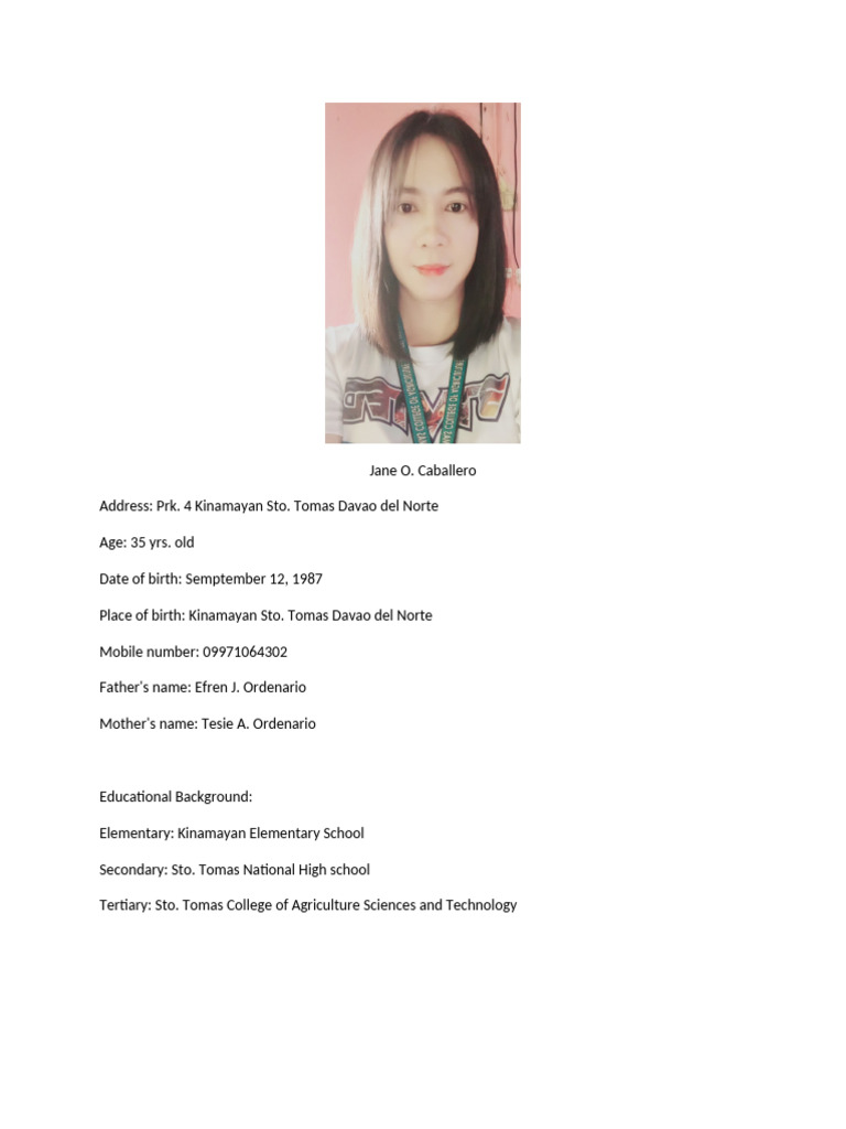 Research Personal Profile | PDF