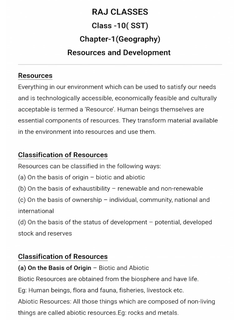 Chap 1 Geography Notes | PDF