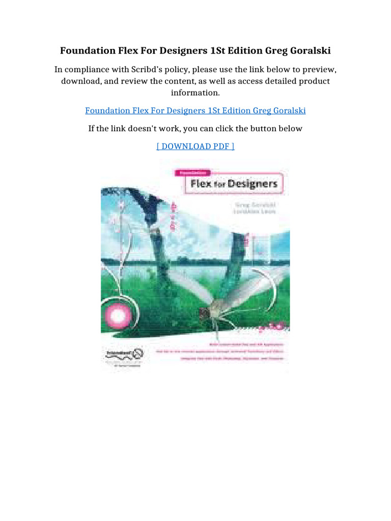 Foundation Flex for Designers 1st Edition Greg Goralski No Waiting Time ...