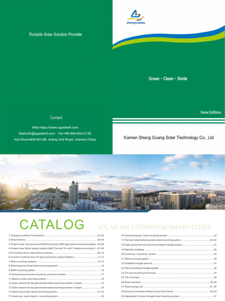 Catalog Xiamen SG Solar 2024 | PDF | Solar Panel | Photovoltaics