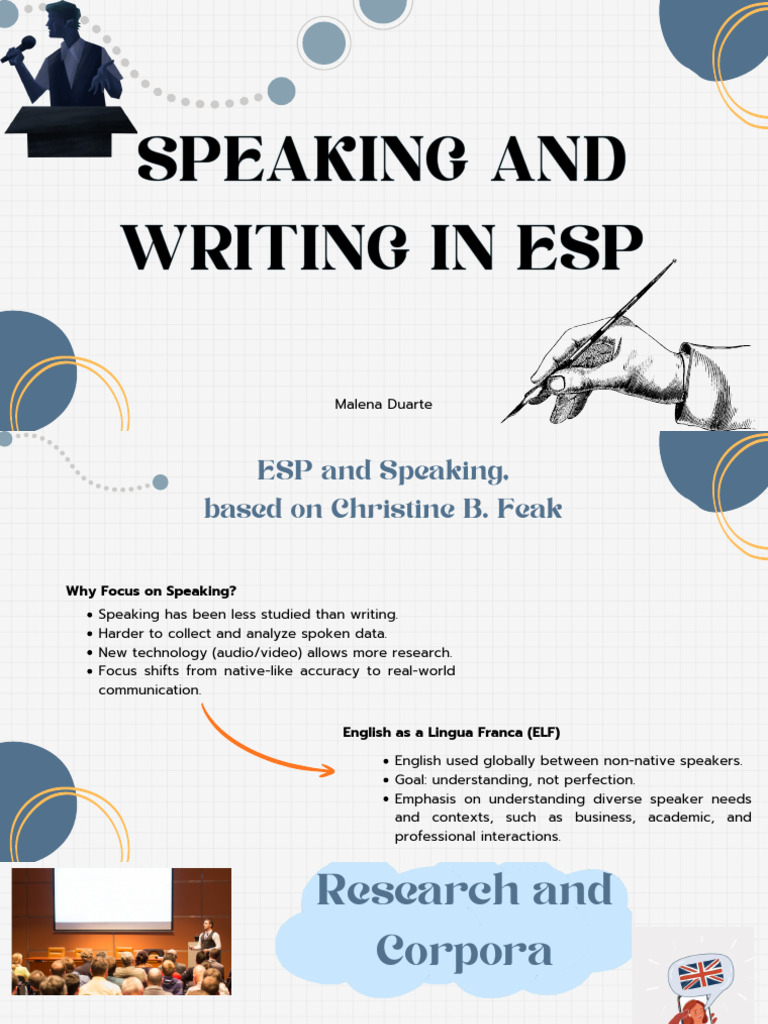 Speaking and Writing in ESP - Duarte Malena | PDF | Human Communication ...