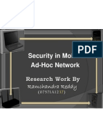 Security in Mobile Ad-Hoc Network: Research Work by