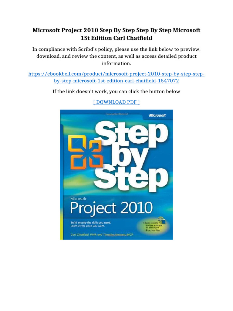 Microsoft Project 2010 Step by Step Step by Step Microsoft 1st Edition ...