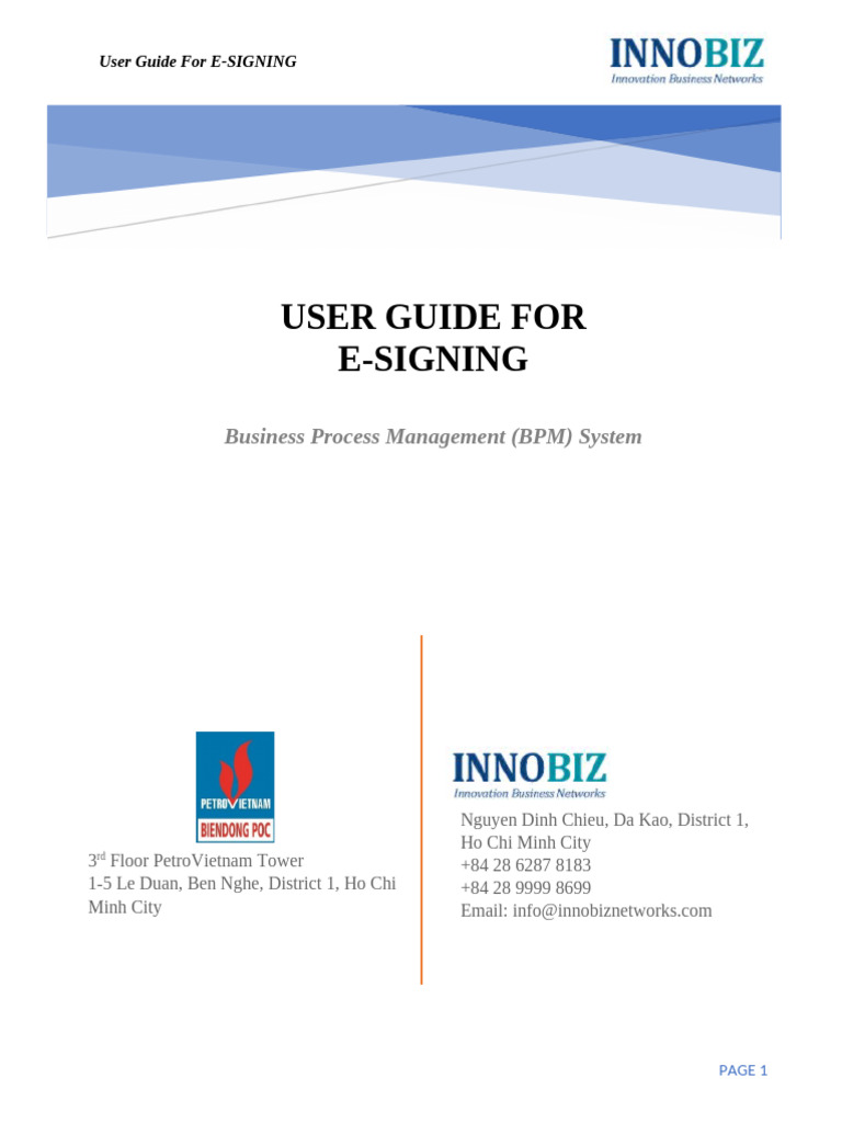 User Guide - E-Signing | PDF