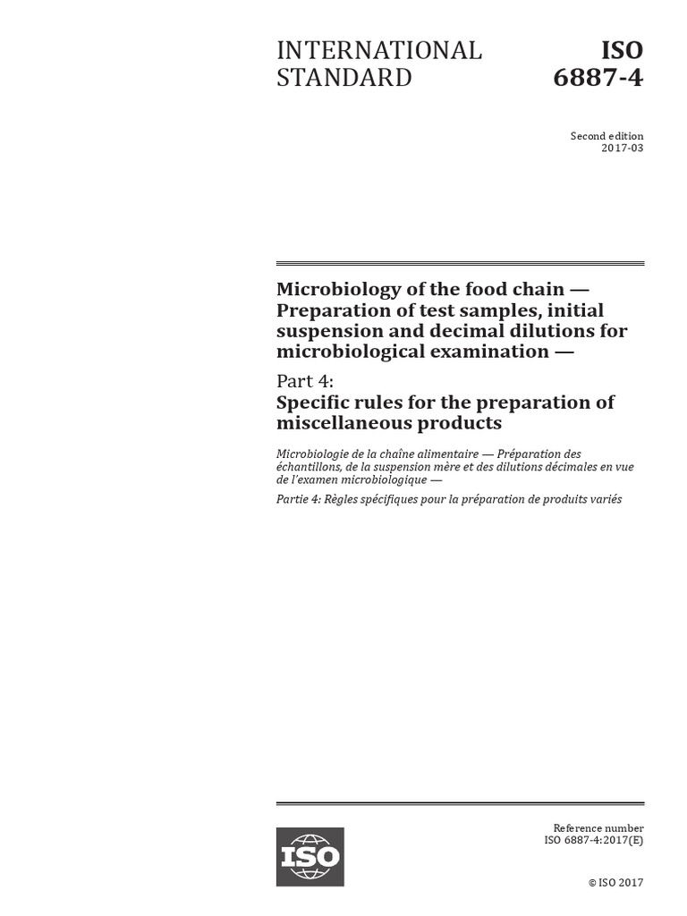 Iso 6887 4 2017 en PDF | PDF | International Organization For ...