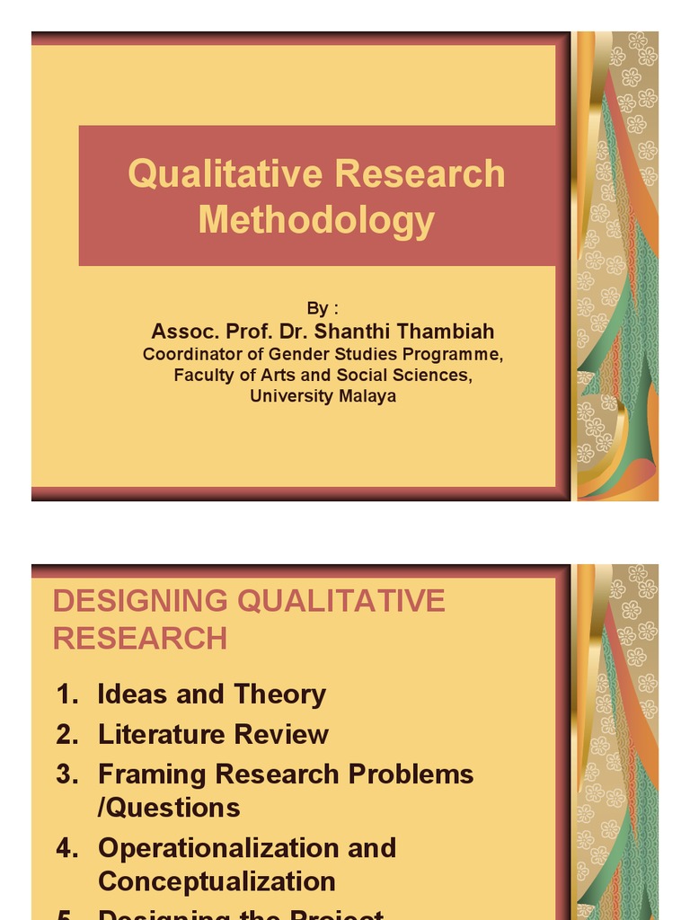 Designing Qualitative Research Methods | PDF | Qualitative Research ...