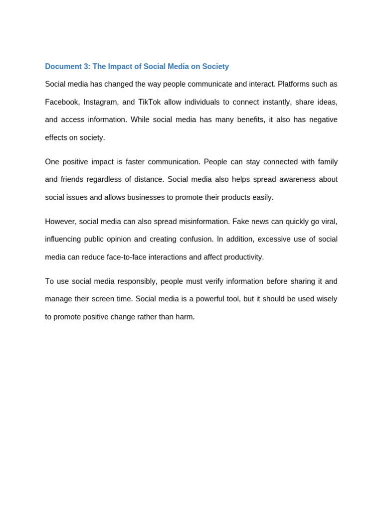 The Impact of Social Media On Society | PDF