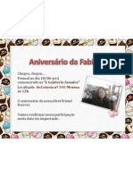 Aniversário Da Fabiana