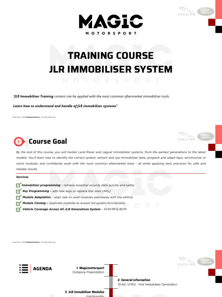 Training Overview MD10 JLR ENG | PDF | Motor Vehicle | Vehicles