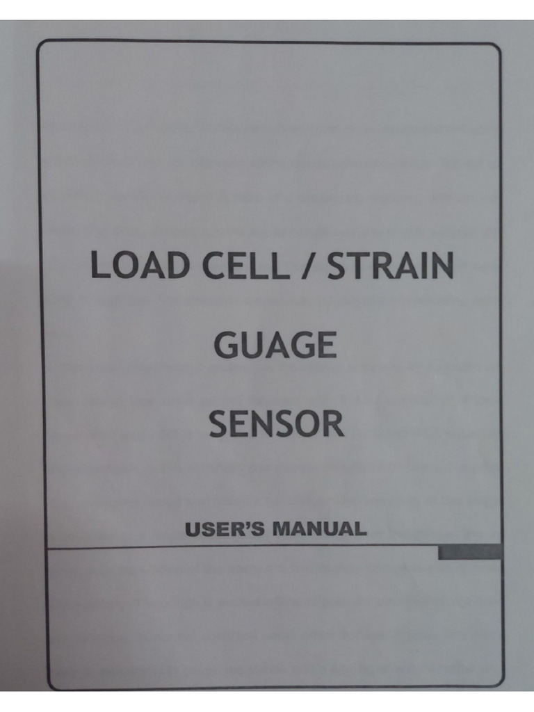 Experiment No.3 On Load Cell - Strain | PDF
