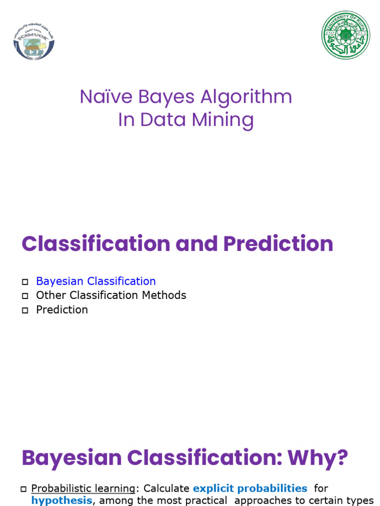 Data-Mining-lecture-Eight-Naïve Bayes Algorithm | PDF | Bayesian ...