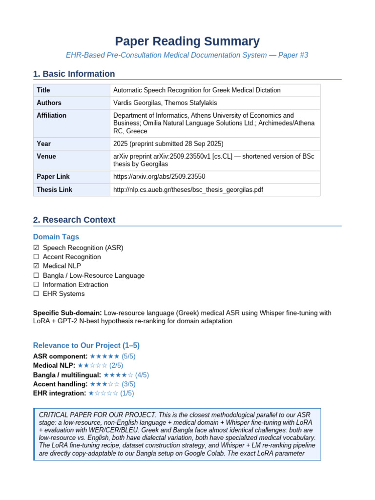 Automatic Speech Recognition for Greek Medical Dictation | PDF ...