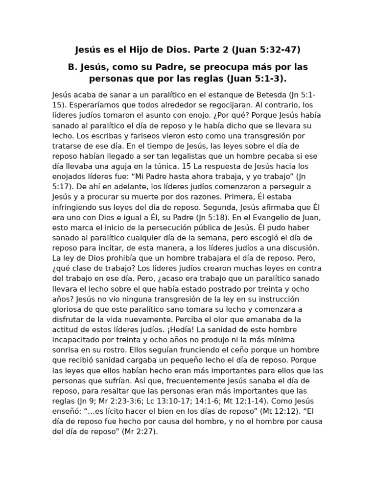 Jesús Es El Hijo de Dios | PDF