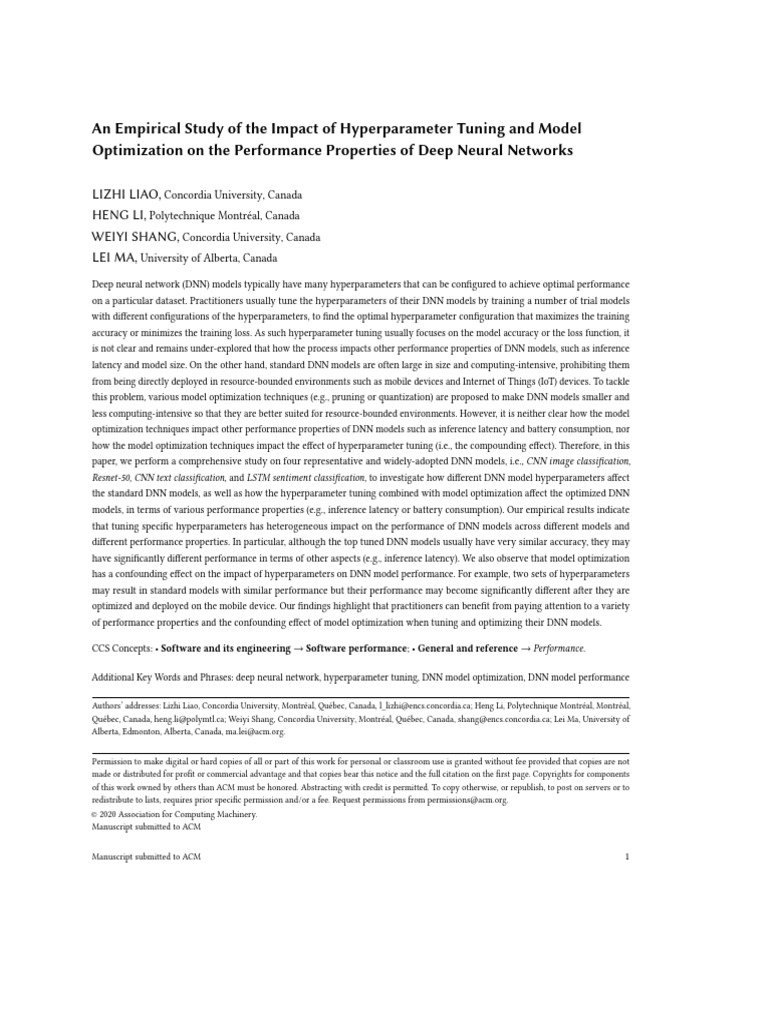 DNN Optimization and Hyperparameter Tuning | PDF | Deep Learning | Data ...