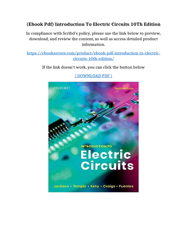(Ebook PDF) Introduction To Electric Circuits 10th Edition | PDF ...