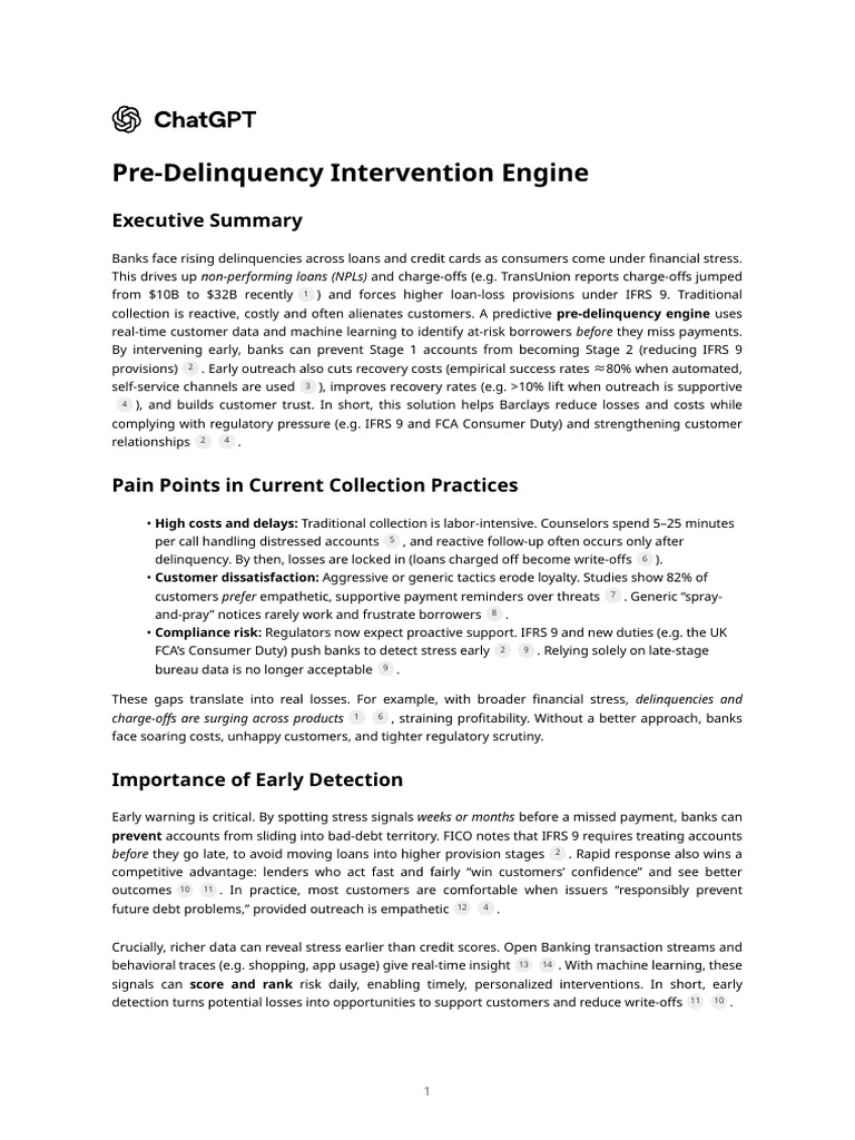 Pre-Delinquency Intervention Engine | PDF
